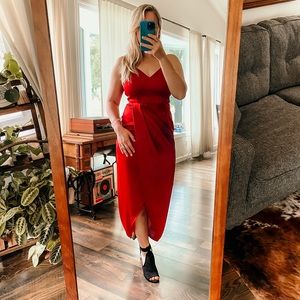 Express red dress